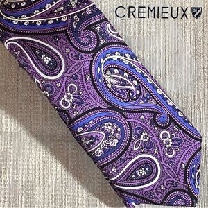 NWT $60 Cremieux Silk Tie – Purple/Blue Paisley